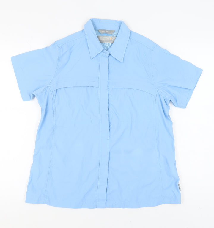 Regatta Women's Blue Button-Up Shirt Size 12