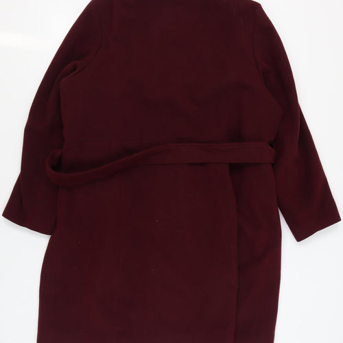 Marks and Spencer Women's Red Belted Overcoat Size 24