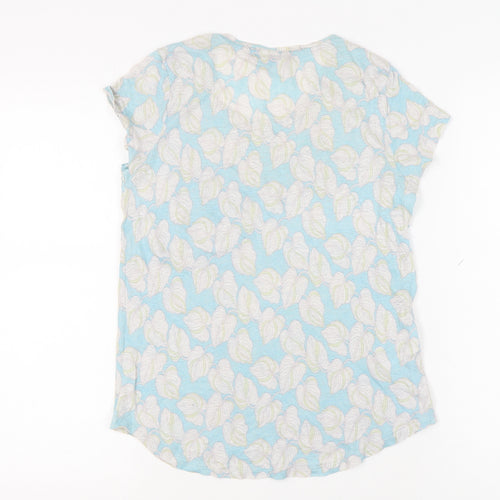 Laura Ashley Women's Blue Floral T-Shirt Size 10
