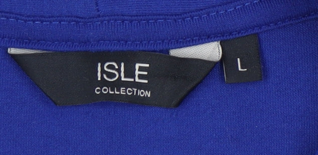 Isle Collection Women's Blue 3/4 Sleeve Top - Size L