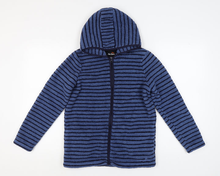 Peter Storm Boys Blue Striped Hooded Jacket, 13 Years