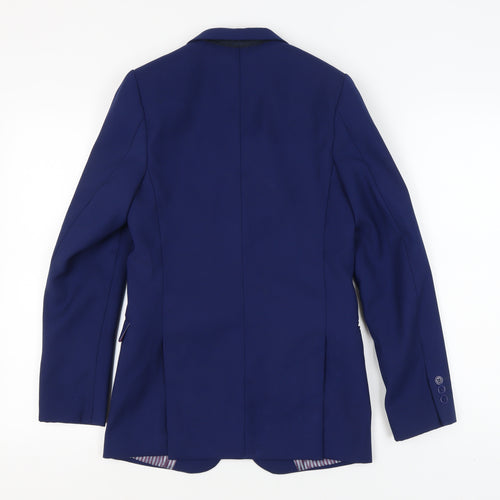 Paisley Boys Blue Slim Fit Suit Jacket UK 14