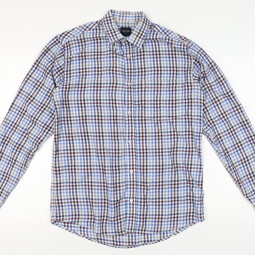 James Pringle Men's Blue Check Shirt S