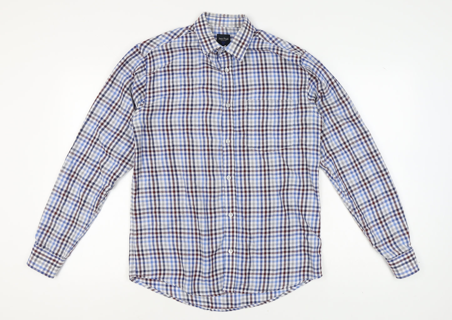 James Pringle Men's Blue Check Shirt S
