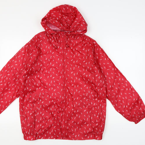 Arctic Storm Women's Red Floral Windbreaker Jacket S