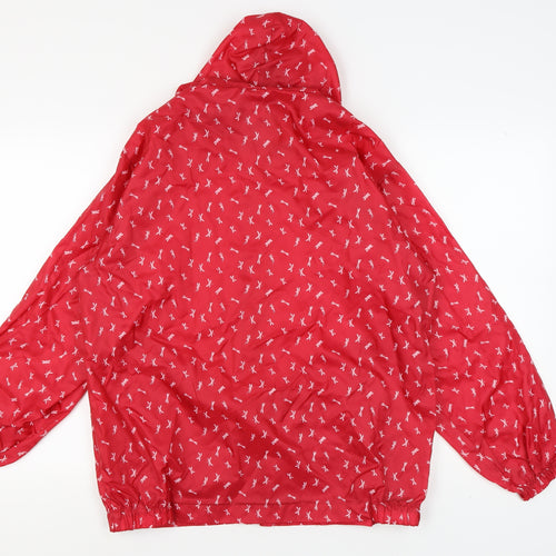 Arctic Storm Women's Red Floral Windbreaker Jacket S