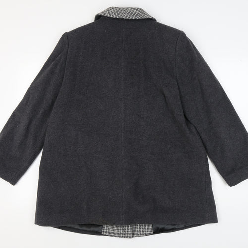 Eastex Women's Grey Wool Cashmere Coat, Size 16, Classic Style