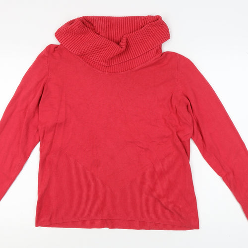 Alexon Women's Red Cowl Neck Pullover Jumper XL