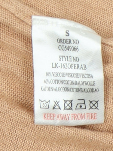 Brave Soul Women's Beige Bell Sleeve Pullover Jumper Size 12