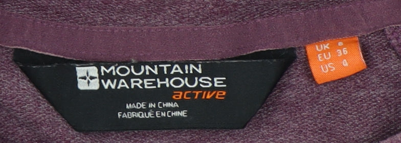 Mountain Warehouse Women's Purple Hoodie Size 8