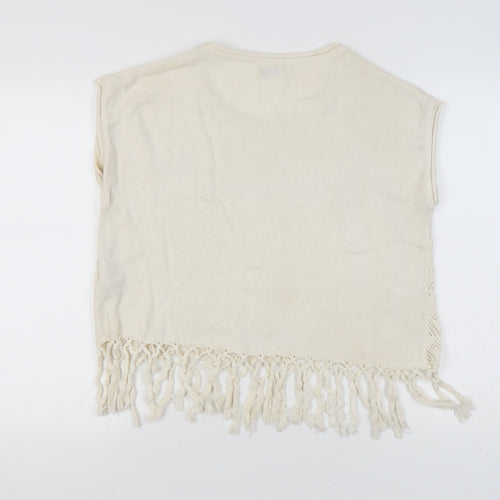 Jacqueline de Yong Women's Beige Sleeveless Pullover L