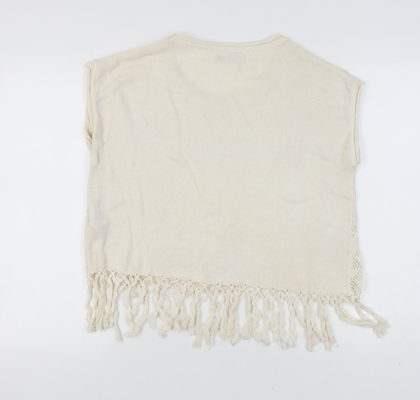 Jacqueline de Yong Women's Beige Sleeveless Pullover L