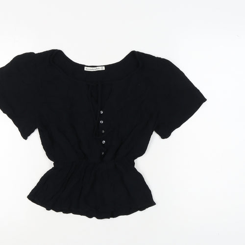 Abercrombie & Fitch Women's Black XS Cropped Blouse