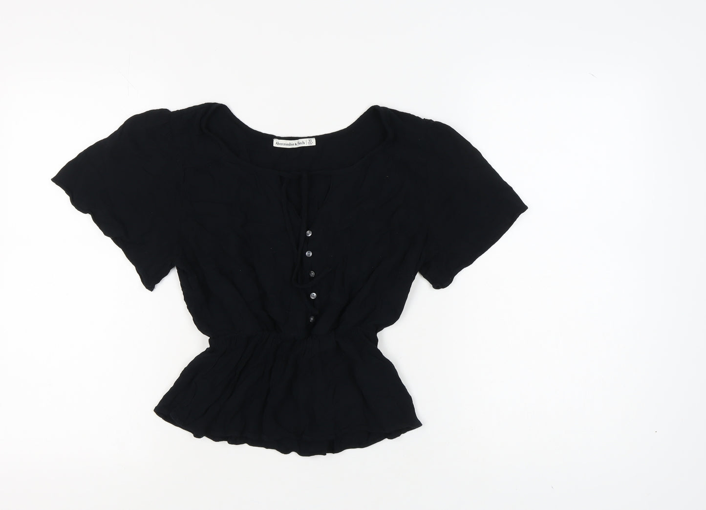 Abercrombie & Fitch Women's Black XS Cropped Blouse