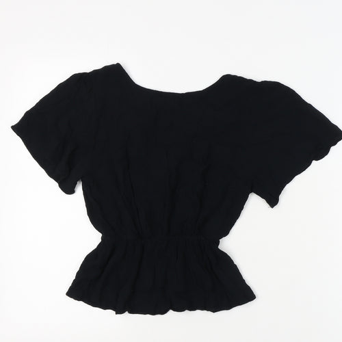 Abercrombie & Fitch Women's Black XS Cropped Blouse