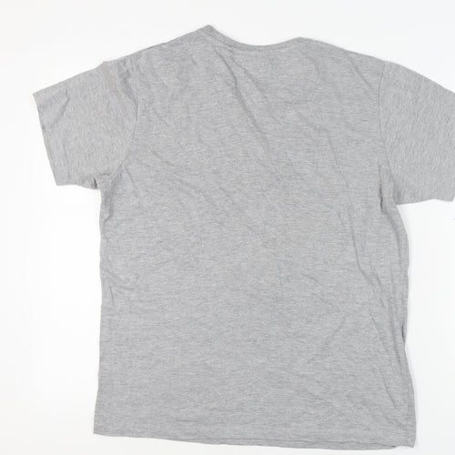 Farah Men's Grey Short Sleeve Crew Neck T-Shirt Size L