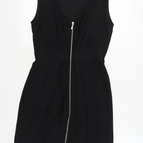 H&M Women's Black Sleeveless V-Neck Dress Size 8
