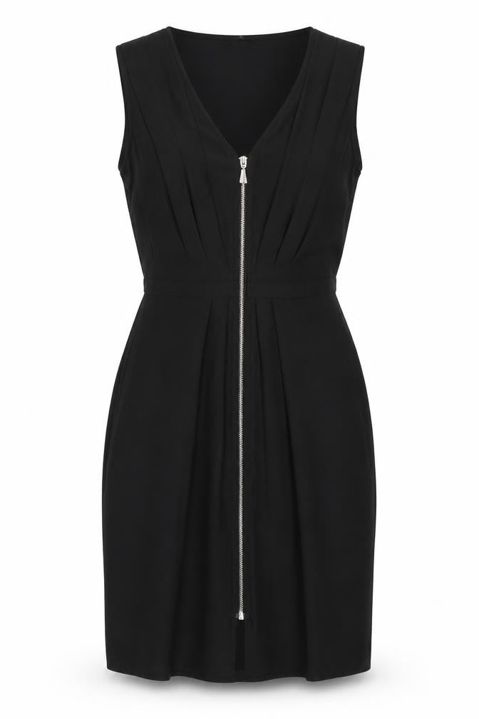 H&M Women's Black Sleeveless V-Neck Dress Size 8