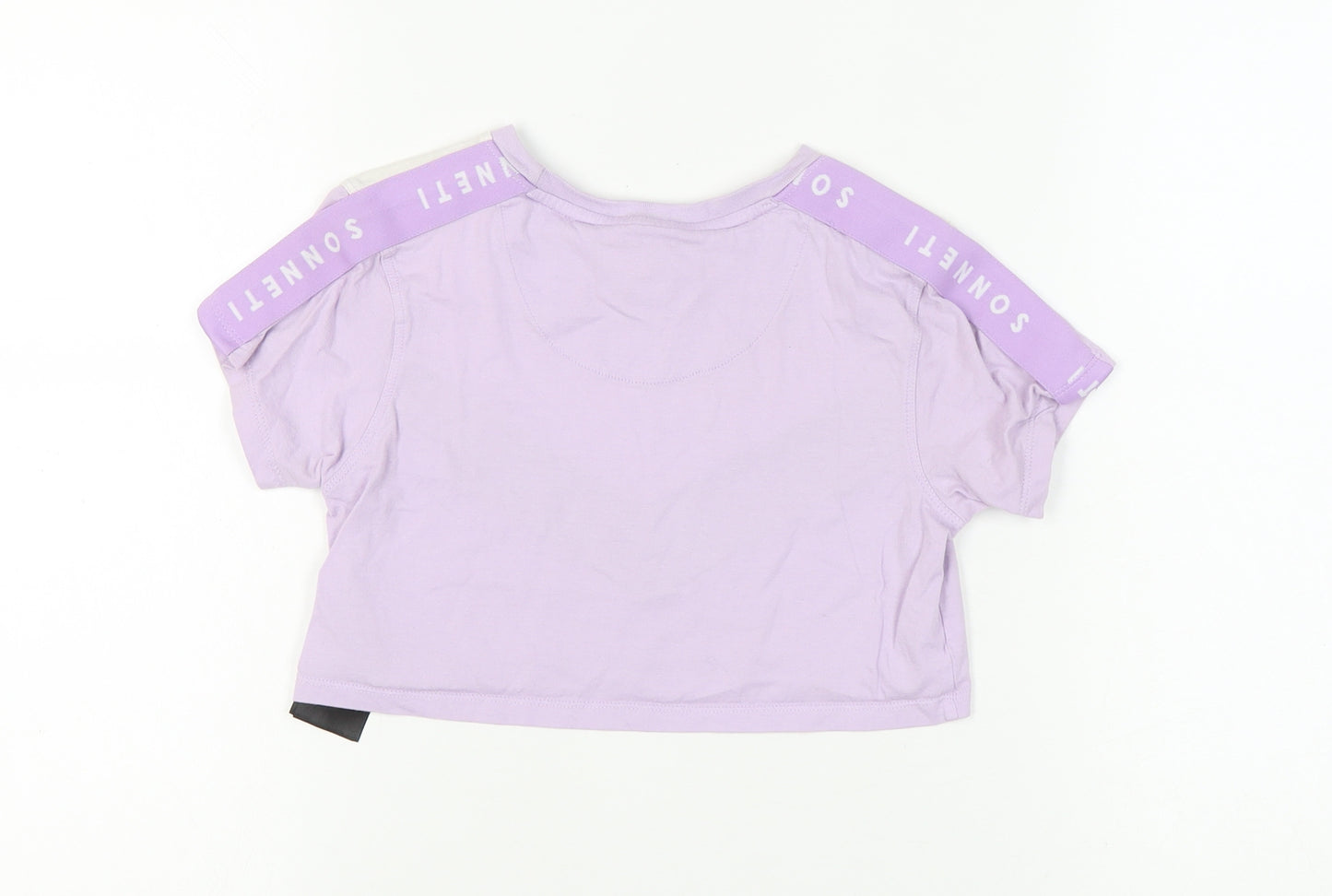 Sonneti Girls Cropped Colourblock T-Shirt in Purple - 10-11 Years