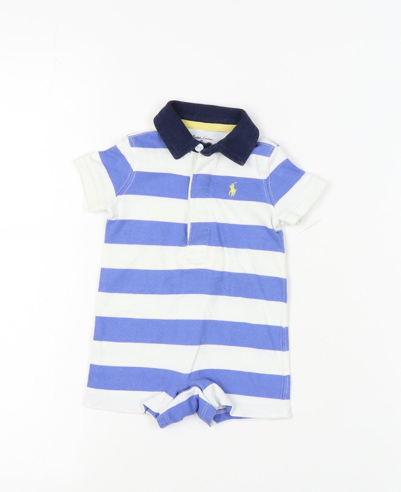 Ralph Lauren Unisex Blue Striped Romper 3-6 Months