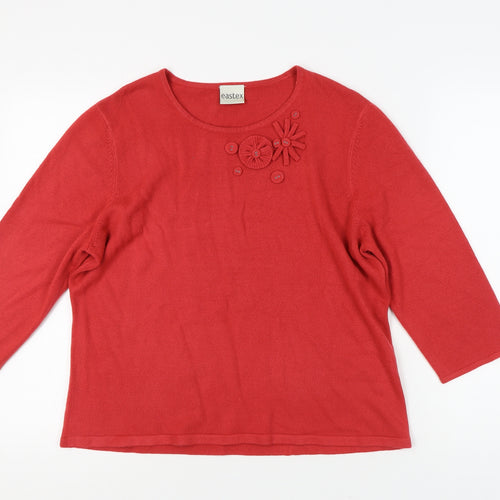 Eastex Women's Red Pullover Jumper Size 18