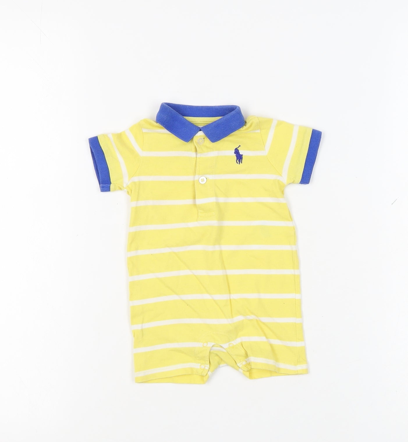 Ralph Lauren Unisex Yellow Stripe Romper 3-6 Months
