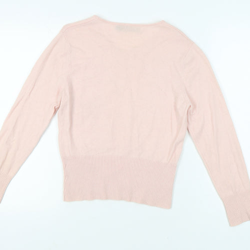 Pierre Cardin Women's Pink V-Neck Pullover Jumper Size 10