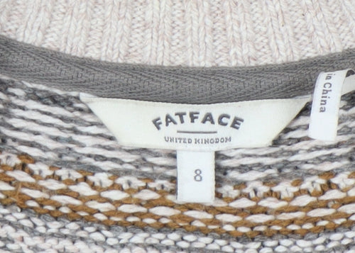 FatFace Women's Grey Jumper Dress, Size 8, Long Sleeve