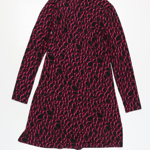 New Look Women's Multicoloured Long Sleeve Dress - Size 10
