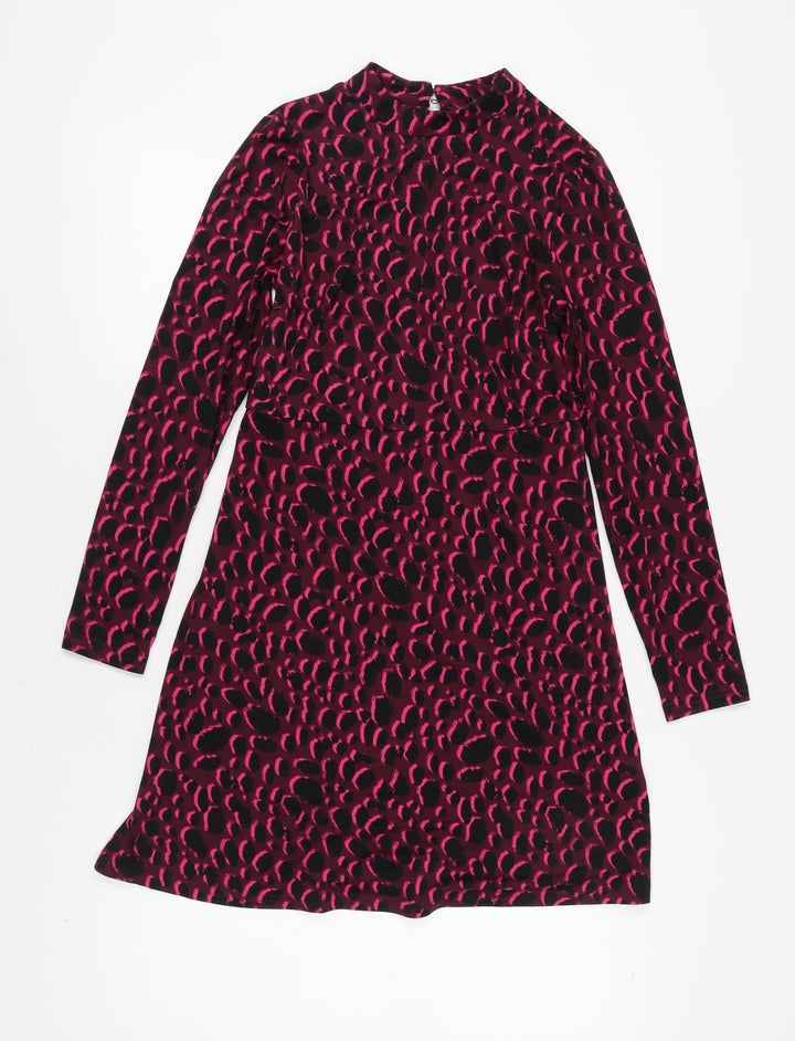 New Look Women's Multicoloured Long Sleeve Dress - Size 10