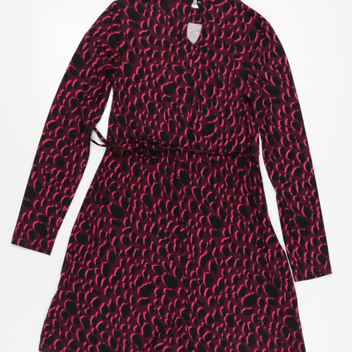 New Look Women's Multicoloured Long Sleeve Dress - Size 10