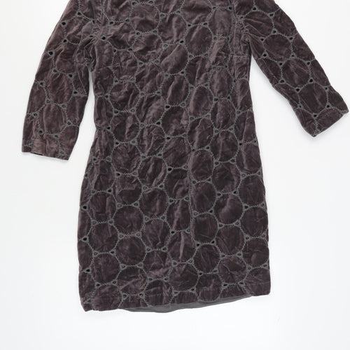 Boden Women's Grey Velvet Dress Size 12