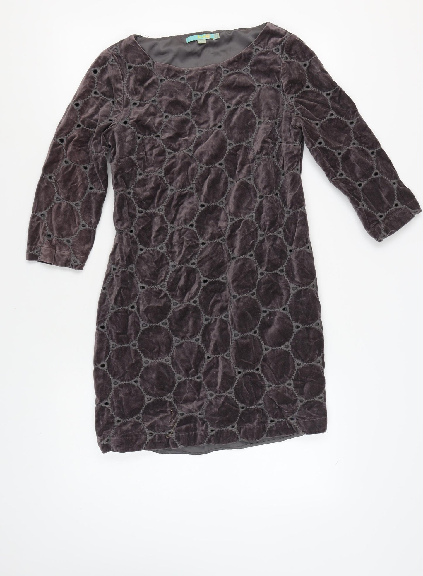Boden Women's Grey Velvet Dress Size 12