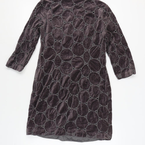 Boden Women's Grey Velvet Dress Size 12