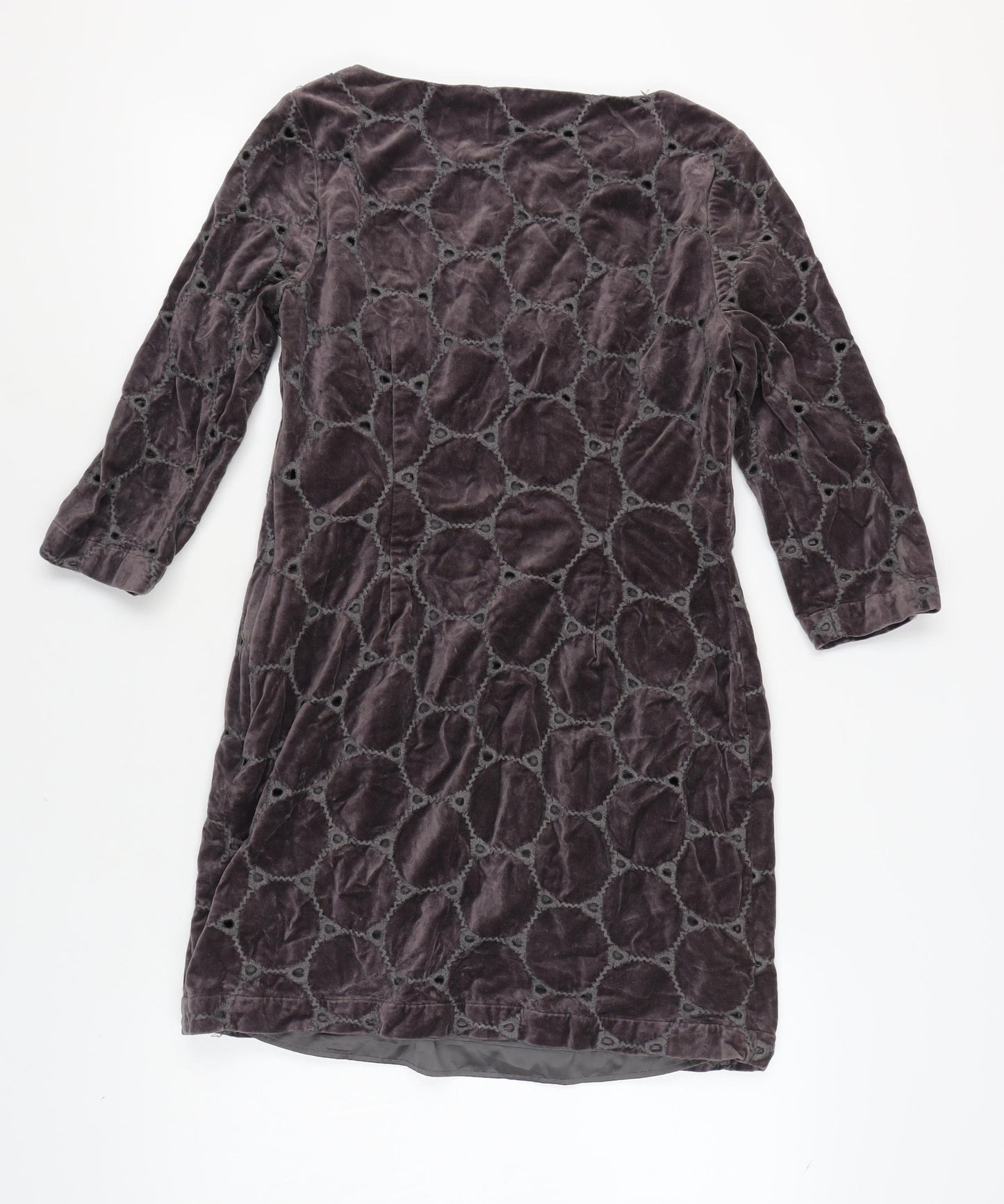 Boden Women's Grey Velvet Dress Size 12