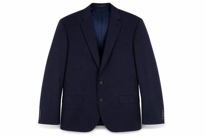 Marks & Spencer Men's Blue Blazer, Size L, Striped