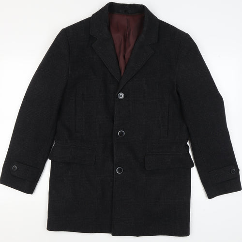 Marks and Spencer Men's Grey Wool Blend Overcoat Size S