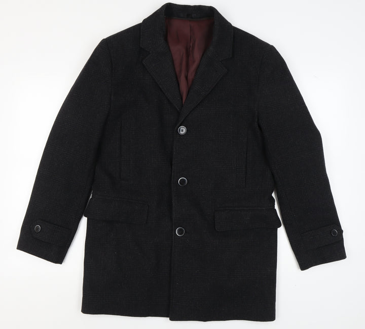 Marks and Spencer Men's Grey Wool Blend Overcoat Size S