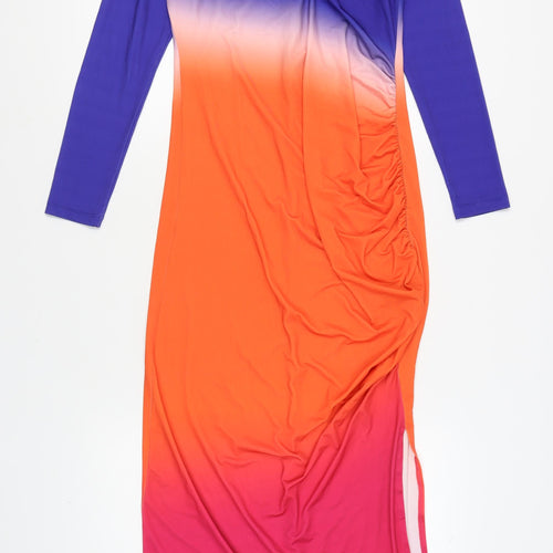 Forever Unique Women's Long Multicoloured Dress, Size 12