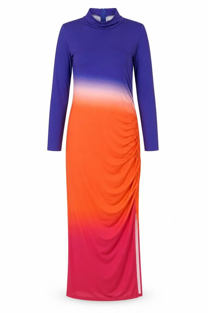 Front view of Forever Unique Women's Long Multicoloured Dress, size 12