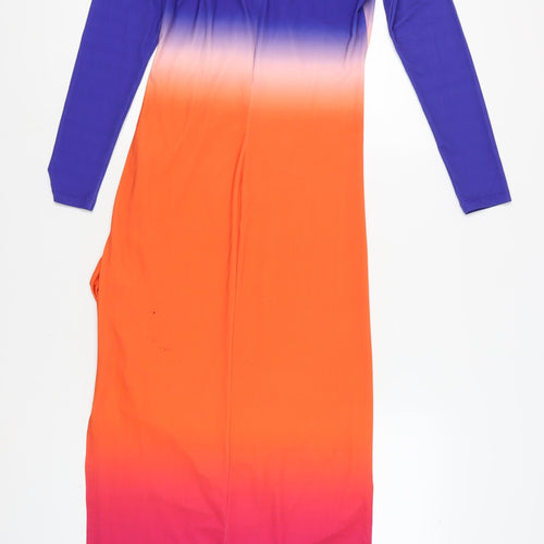 Forever Unique Women's Long Multicoloured Dress, Size 12