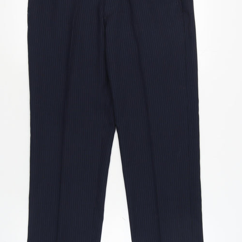 Marks and Spencer Men's Blue Trousers, 34/29, Wool Blend