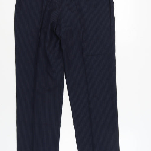 Marks and Spencer Men's Blue Trousers, 34/29, Wool Blend