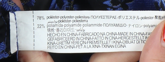 Zara Women's Blue Floral A-Line Short Skirt XS