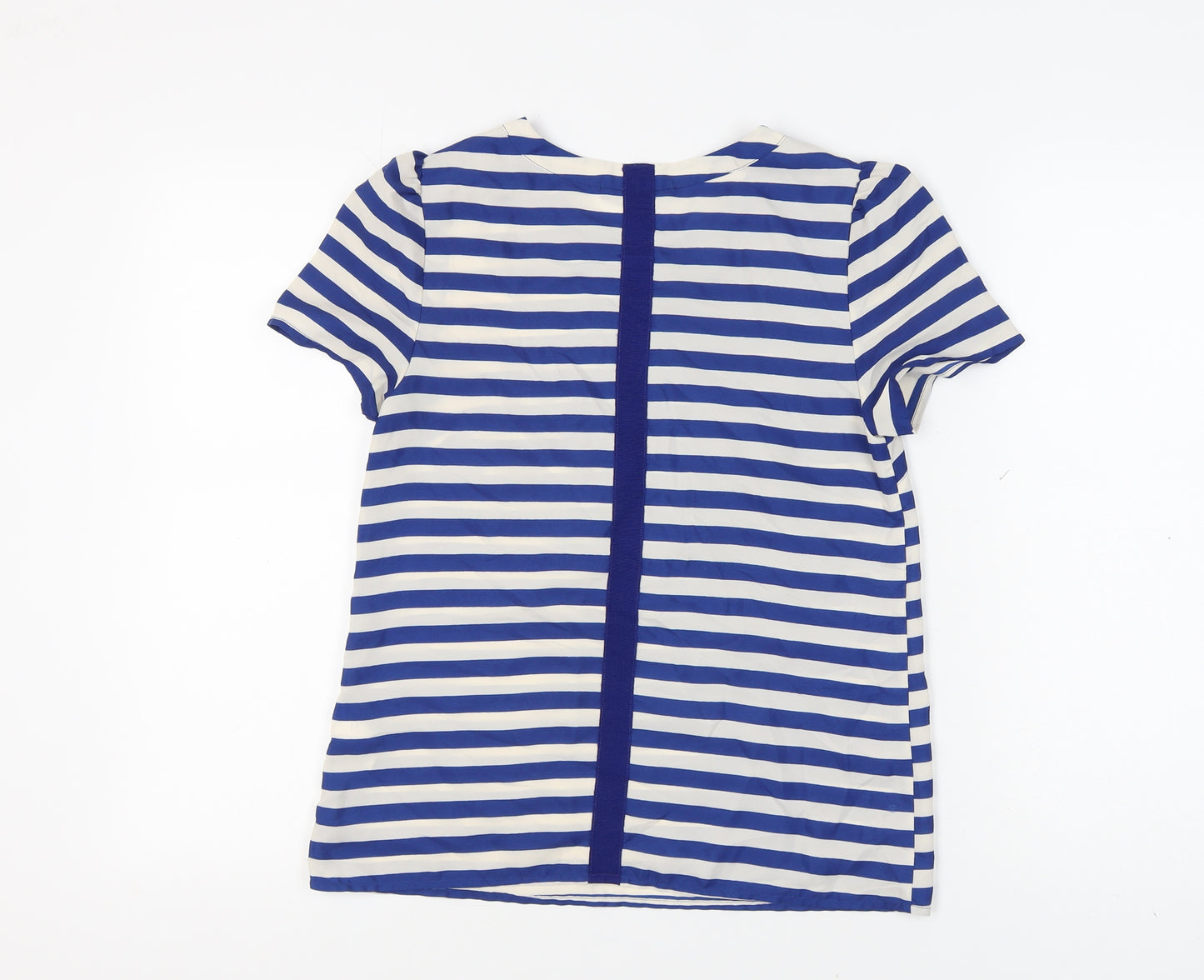 Oasis Women's Blue Striped T-Shirt Size 8