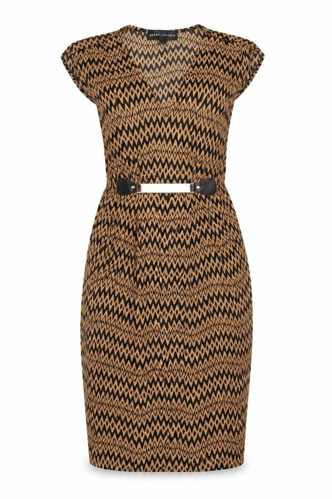 Mela London Women's Multicoloured Cap Sleeve Dress Size 10