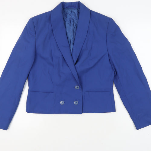 Gerry Weber Women's Blue Double-Breasted Blazer Size 10