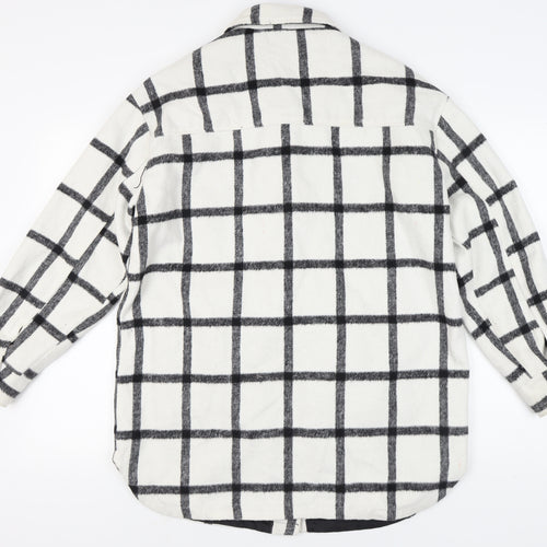 Me Jane Women's White Check Jacket - Size M