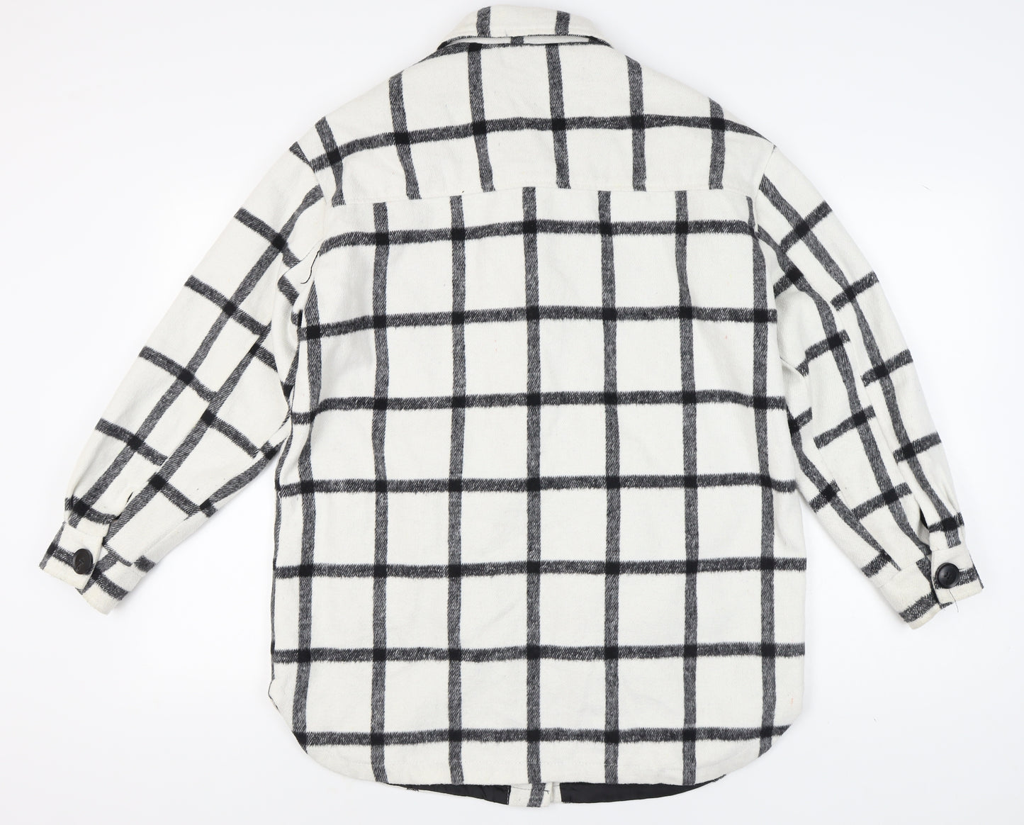 Me Jane Women's White Check Jacket - Size M