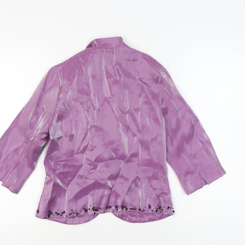 Minuet Women's Purple Blazer 10 Sheer Party/Cocktail